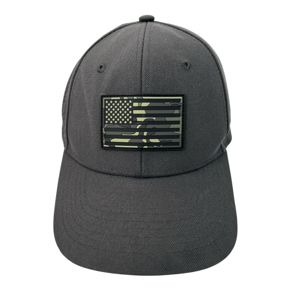 Highland Tactical Men's Camo American Flag‎ Rapid Dry Performance Snapback hat